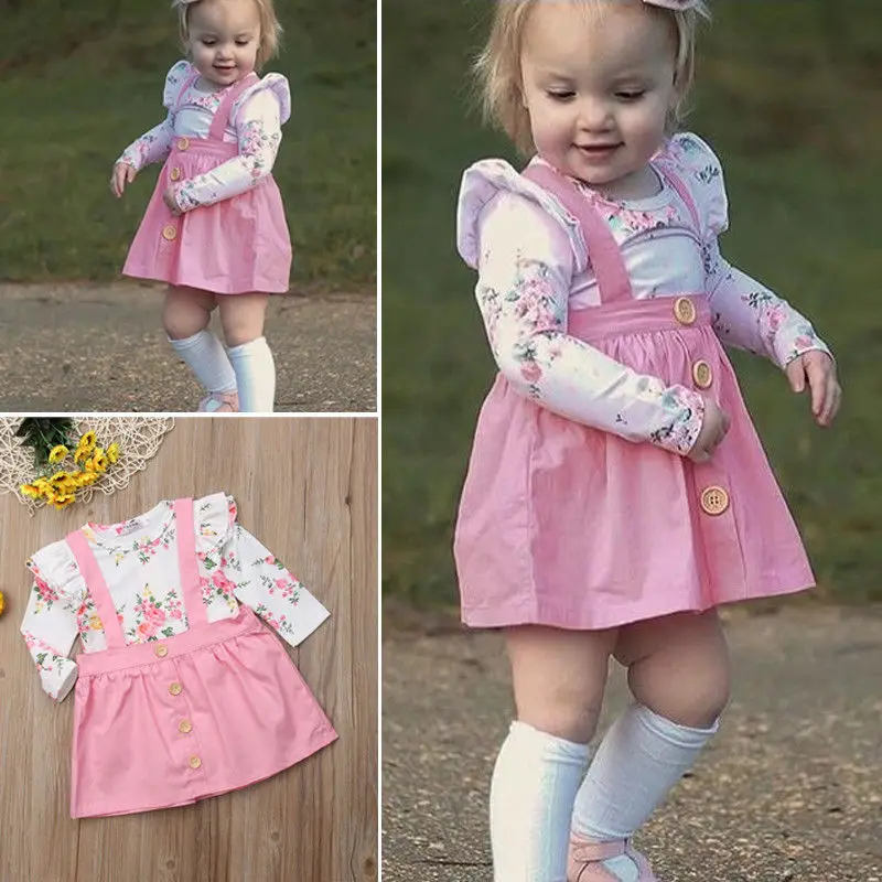 Lovely Cute Toddler Baby Kids Girl Vest Princess Party Floral Printed Shirt Tops