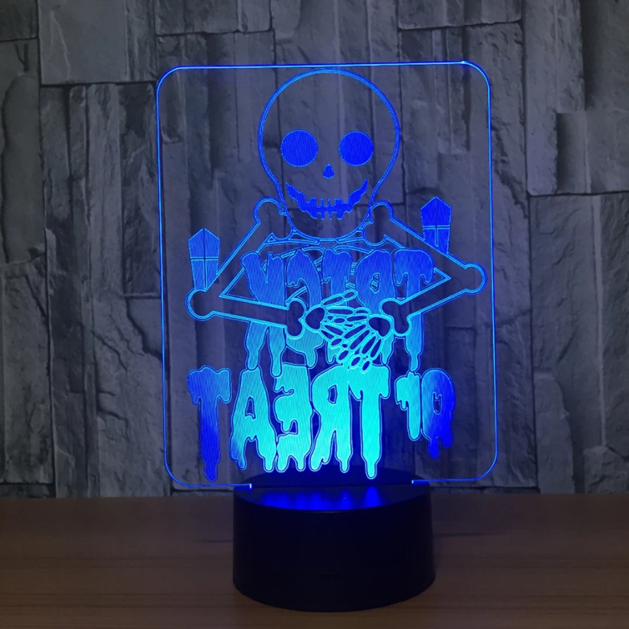 

Lamp 3D Night Light Kids Toy LED 3D Touch Table Lamp 7 Colors Flashing LED Light Christmas Hallowe Decorations for Home