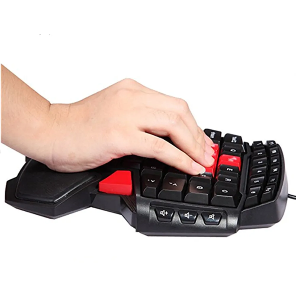  Delux T9 Gaming Keyboard Mouse Combo Single/One Hand Wired Keypad Wireless 9 Buttons 2400DPI Mice S