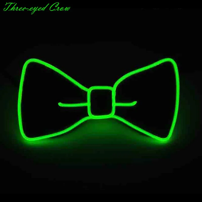 

LED Bow Tie Corbatin led Fashion Light 10 Color Light Up glowing EL wire Bow Tie For DJ,bar,club Evening Party Decoration
