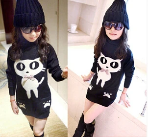 

New 2014 Winter & Autumn Children Girl Warm T- Shirt Girl Kids Clothes Wholesale Kid Tops Tees