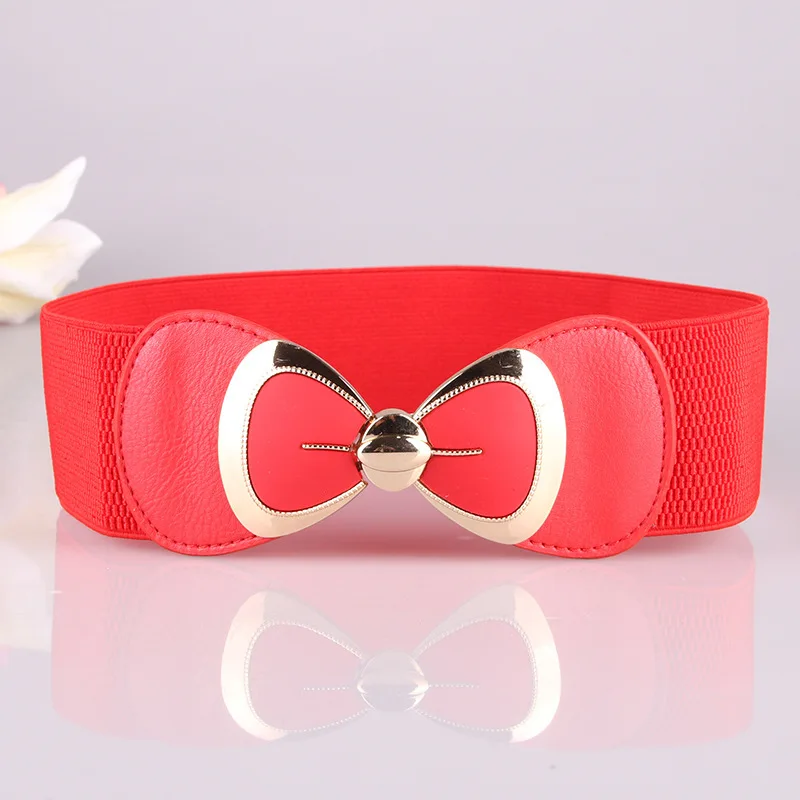 

Boho Belt for Women Bowknot Elastic elastic Wrap Around Obi Style Cinch Waistband Black Cummerbund fashion White Red Women Belt