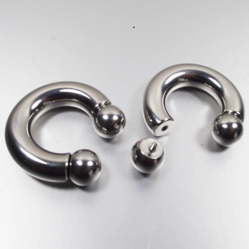 

1 Piece Fashion Big Size Stainless Steel Captive Hoop Rings Eyebrow Tragus Earring Nose Ring Nipple Body Piercing Jewelry