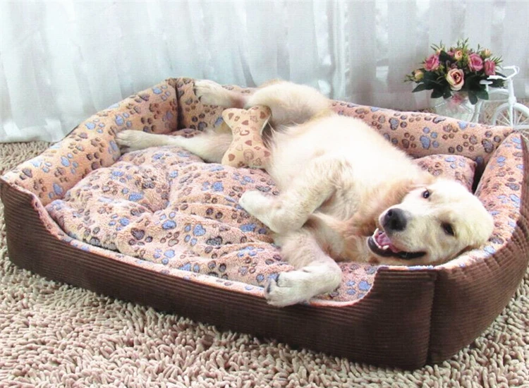 Pawstrip 6 размер лапа для домашних животных зимняя кровать для собак Хаски Лабрадор мягкие теплые кровати для кошек моющаяся подушка для щенков для больших собак XXS-XL