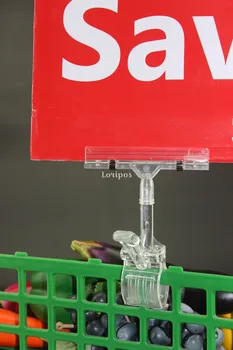 

Big Plastic POP Clip Supermarket Sign Price Card Display Rack Shelf Price Talker Clear Label Holder Clamp Signage Name Tag Snap