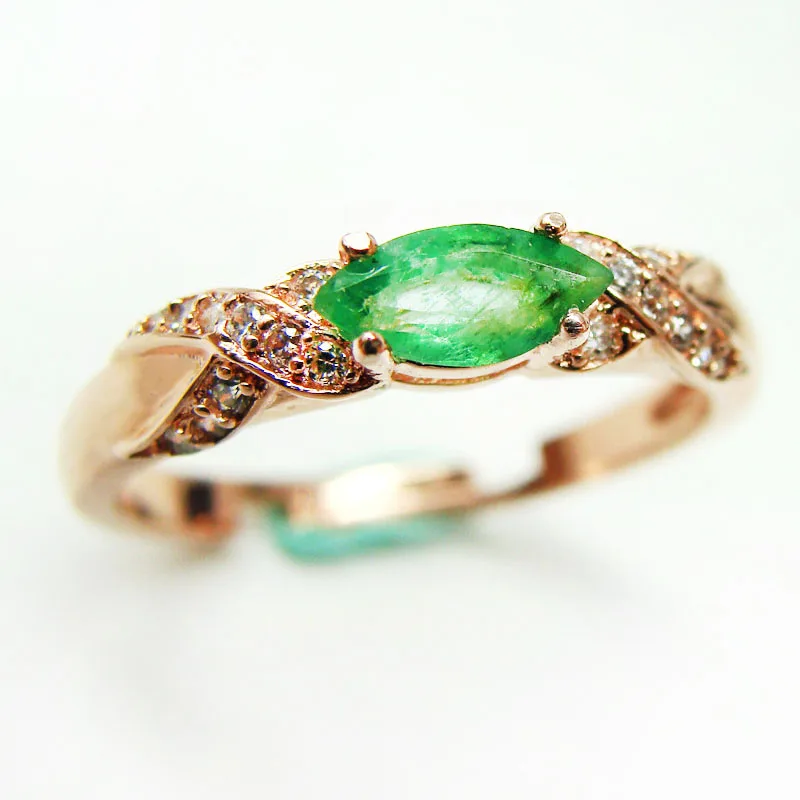 

Vs Natural Colombia Emerald Ring 925 Sterling Silver Gemstone Jewelry Women Fine Jewelry Green Charm ring Mariques horse eye