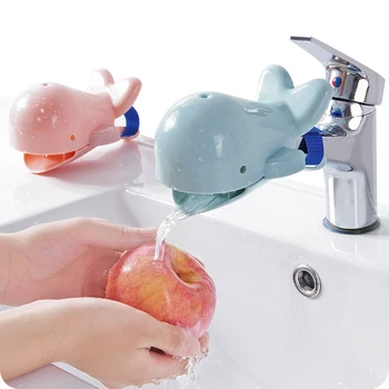

New Cartoon Dolphins Tap Extension Device Faucet Adapter Bathroom Kitchen Accessories For Guide Kids Wash Hands Auxiliary Tools