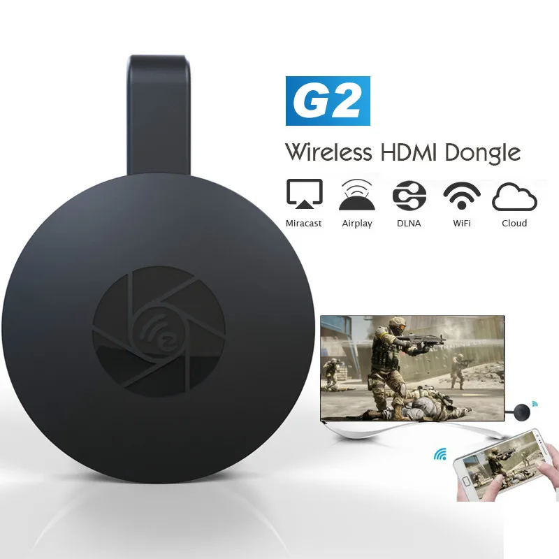 MiraScreen G2 Wireless TV Stick Dongle Crome Cast 1080P HD 2.4G HDMI Media TV Dongle Support Airplay Play TV Dongle Receiver
