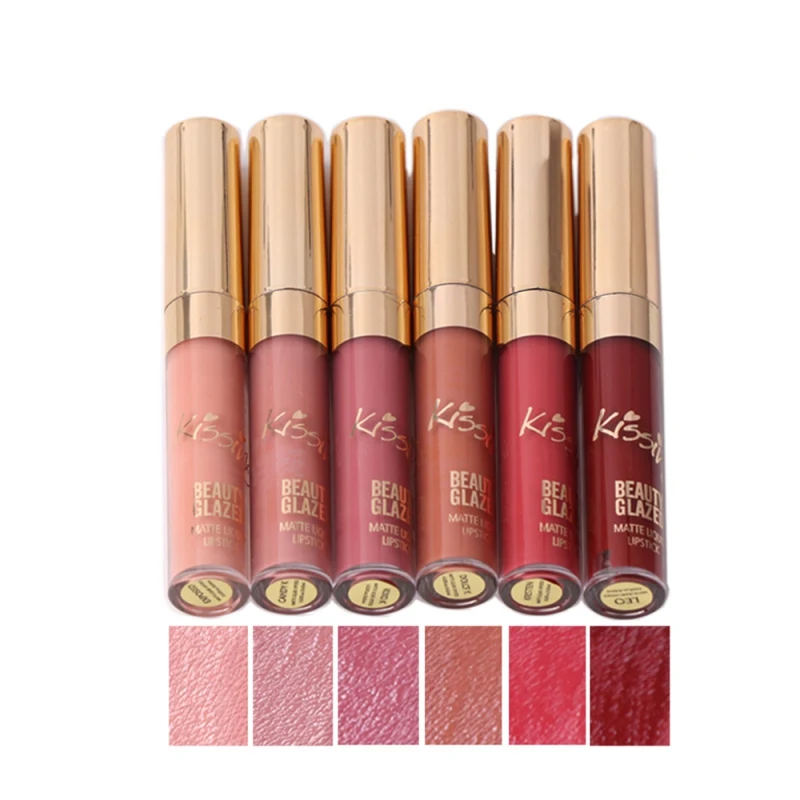 BEAUTY GLAZED 6Pcs/Set Matte Liquid Lipstick Lip Gloss Kits Makeup Lipgloss Long Lasting Cosmetics Maquiagem BEAUTY GLAZED 6Pcs/Set Matte Liquid Lipstick Lip Gloss Kits Makeup Lipgloss Long Lasting Cosmetics Maquiagem