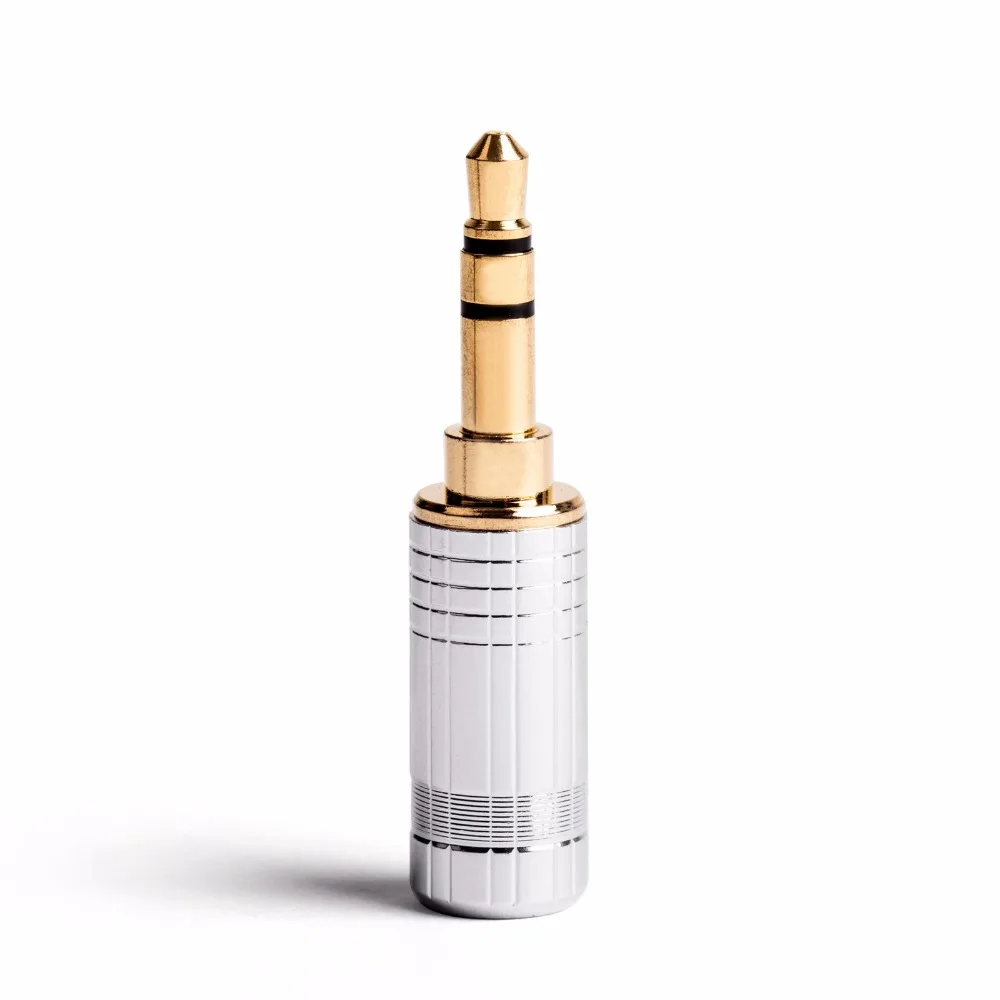 

Areyourshop Mini 3.5mm Stereo 3 Pole Plug Audio Connector For DIY Headphone Silver 2pcs Gold Plated Hot Sale Plug Jack