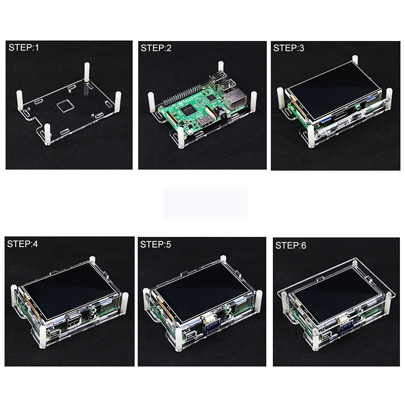 Raspberry Pi 3,5 дюймов сенсорный дисплей ЖК-экрана модуль 480x320 3," резистивный сенсорный экран для RPi 3 Модель B+ акриловый чехол