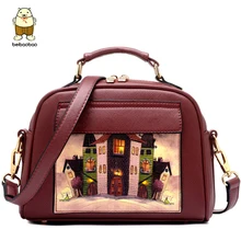 Beibaobao, женская сумка,, пейзаж, масляная печать, женская сумка, женский клатч, Bolsa, женские сумки, элегантные, женские сумки-мессенджеры, B005