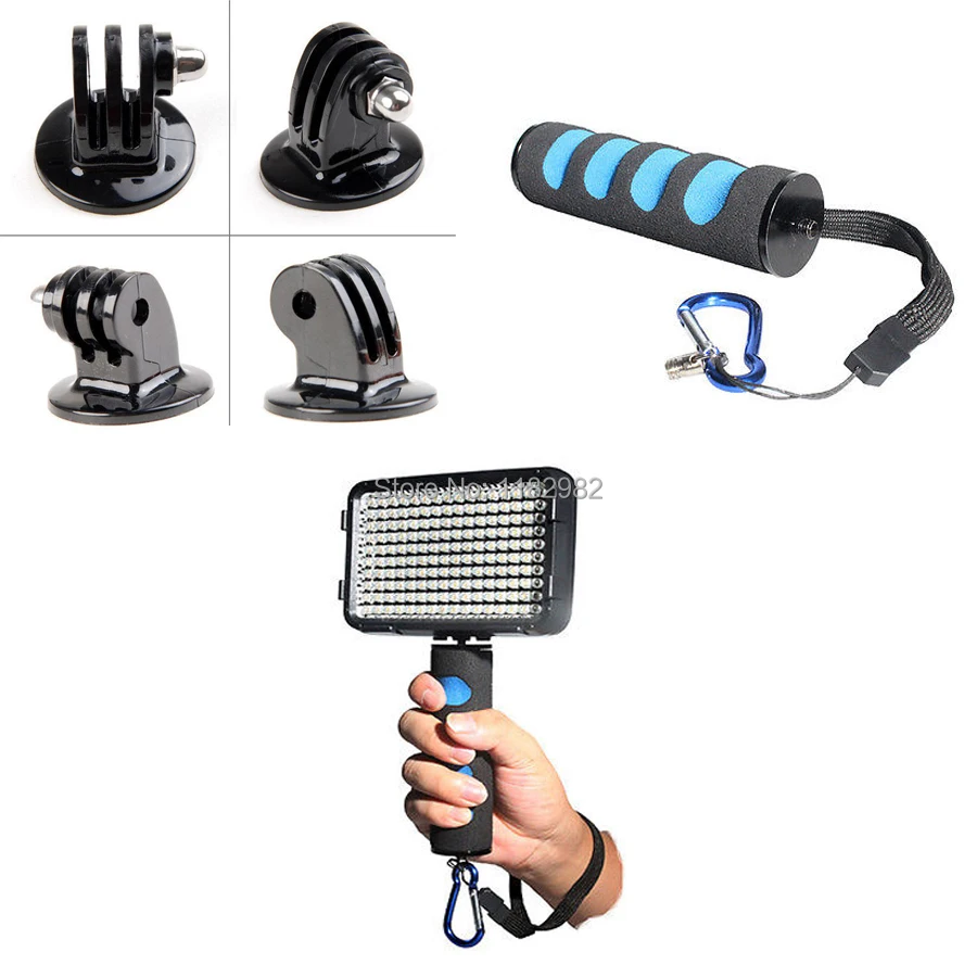 2in1set 1/4" Screw Sponge Handle Holder Grip Stabilizer + Tripod Mount