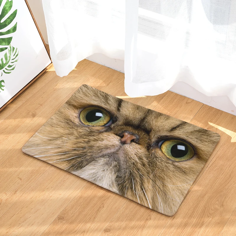  Cat Printing Mats Door Mat Digital Printing Foot Pad Bathroom Kitchen Toilet Absorbent Non-slip Mat