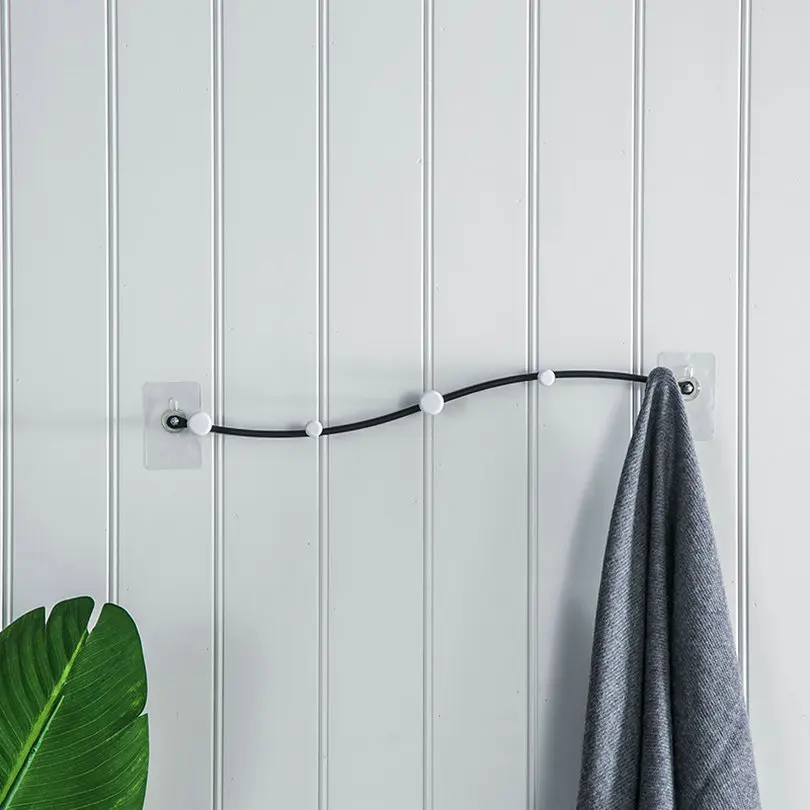 HQ BS02 Geometric Iron Art Home Wall Decoration Coat Key Hanger Hook for Bar Cafe Living Room Many Body Tips Colors