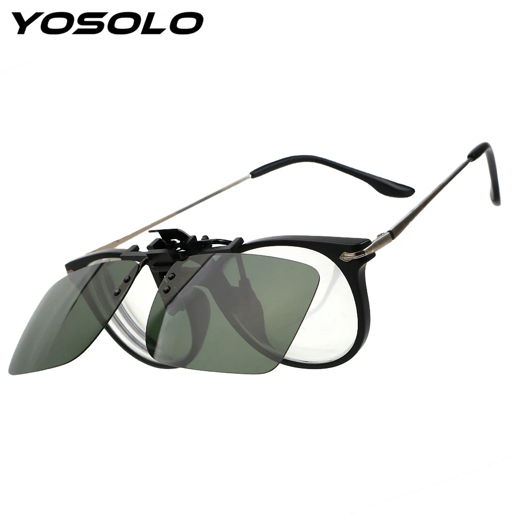 YOSOLO Clip On Sunglasses Polarized Sun Glasses Driving Night Vision Lens Anti-UVA UVB Driver Goggles Interior Accessories YOSOLO Clip On Sunglasses Polarized Sun Glasses Driving Night Vision Lens Anti-UVA UVB Driver Goggles Interior Accessories