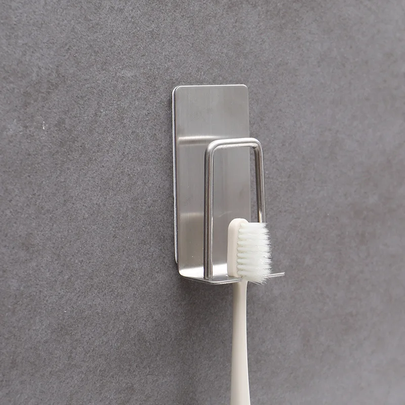 Ванная комната из нержавеющей стали палка крюк настенный держатель для зубной пасты и щетки Водонепроницаемый держатель зубной щетки присоски двери хо