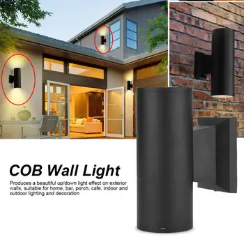 

1pcs Waterproof wall light dual head cob+led wall mount light outdoor/indoor corridor waterproof lamp