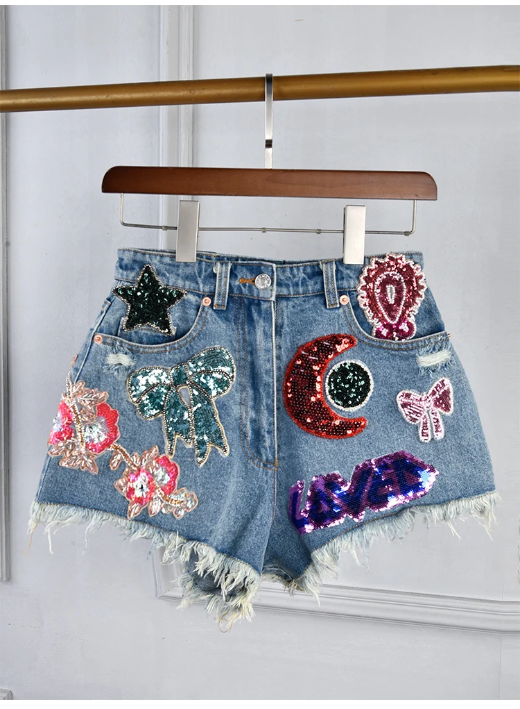 

Hot sale New Fashion 2019 Casual Shorts Popular famous Brand Fashion Design Party style Women's Clothing WD05151