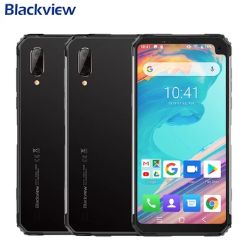 Перейти на Алиэкспресс и купить Blackview BV6100 IP68 водонепроницаемый мобильный телефон 6,88 дюймов 3 ГБ + 16 Гб MT6761 четырехъядерный Android 9,0 5580 мАч NFC прочный смартфон