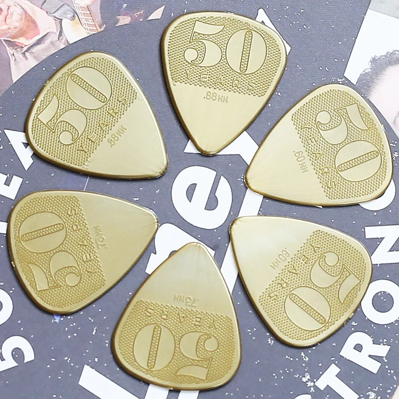 Dunlop 50th anniversary медиаторы для бас-гитары, акустические детали для классической электрогитары, аксессуары, нейлоновая ручка, медиаторы для гитары