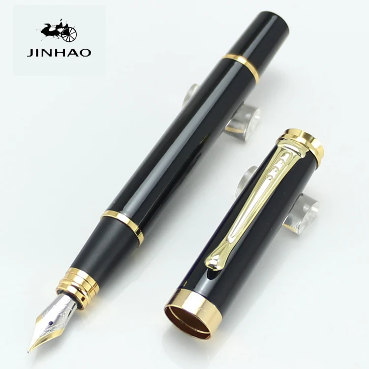 Черная Лаковая перьевая ручка JINHAO 500 золотая с 7 видов цветов м высокое качество