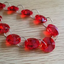 100 метров Сиам Хрустальные Бусы-нити для люстр стеклянные Восьмиугольные бусины цепь для свадьбы/комнаты/X-mas украшения