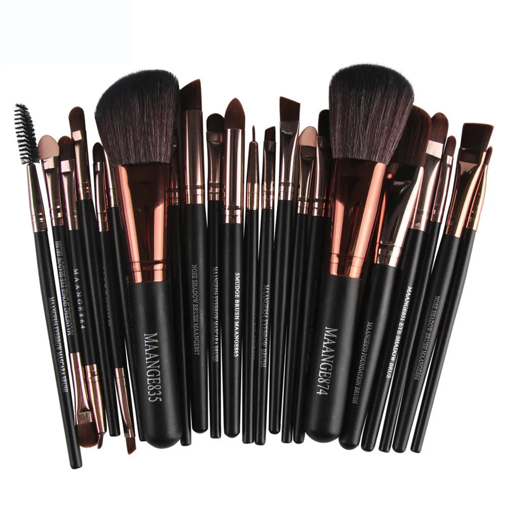 2017 Professional 22pcs Cosmetic Makeup Brushes Set Blusher Eyeshadow Powder Foundation Eyebrow Lip Make up Brush