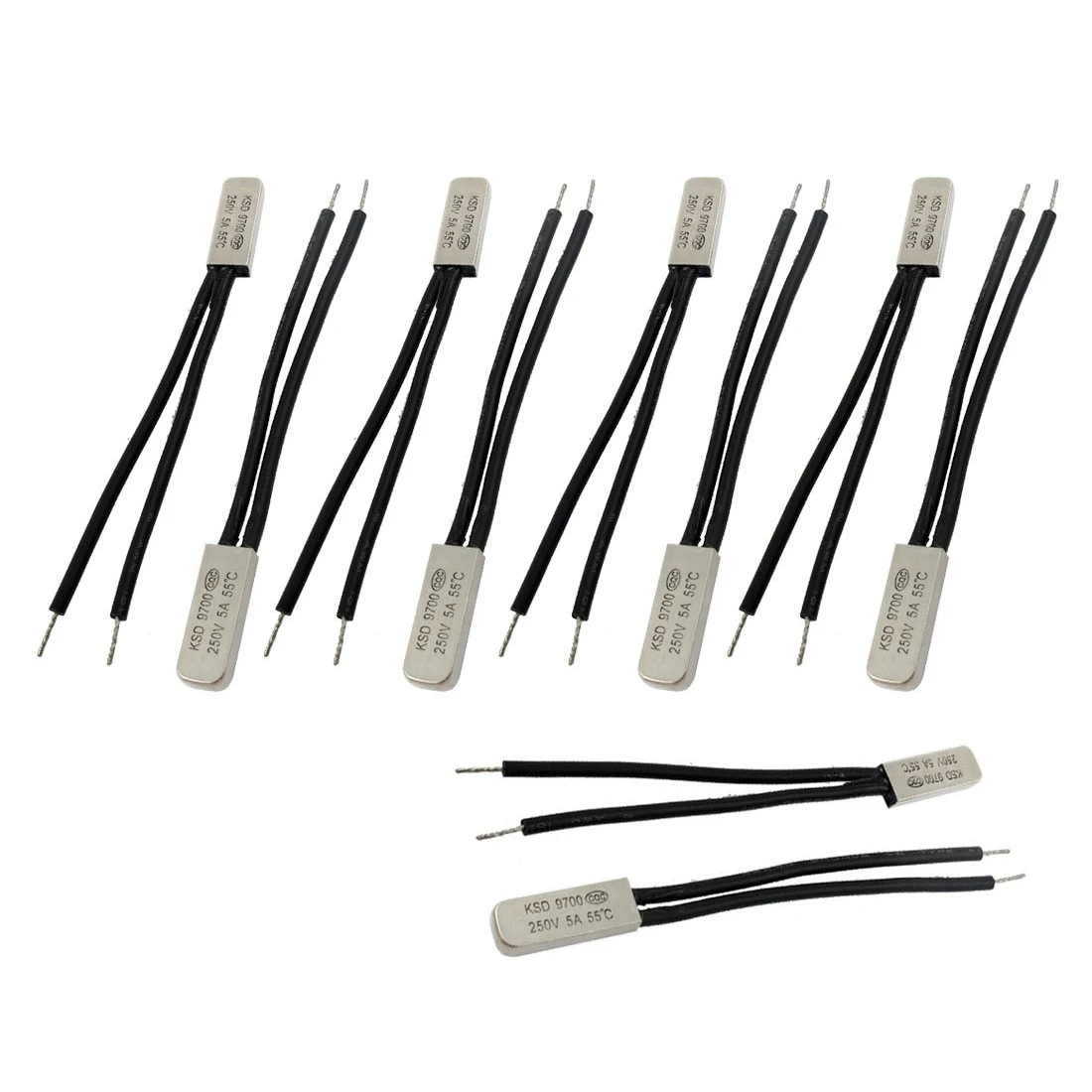 Promotion! 10 Pcs Bimetal Temperature Control Switch Thermostat 55C N.C