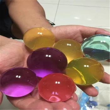 

50pcs/lot Big Crystal Soil Pearl Shape Water Beads Mud Grow Jelly Ball Kids Hydrogel Beads Decorations home decor Crystal Soil