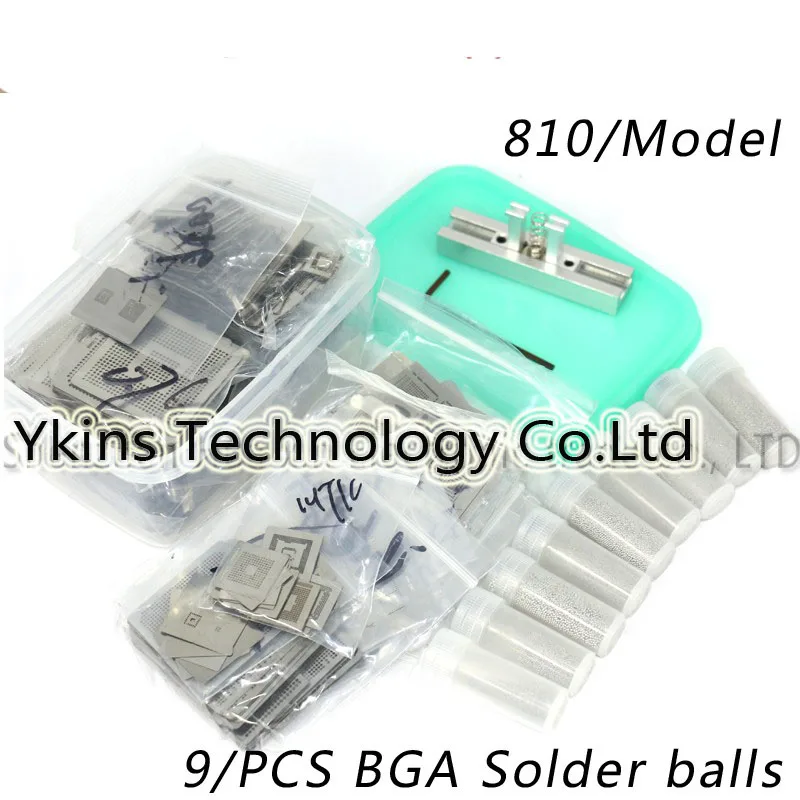 

New Upgrade 810/model BGA Stencil Bga Reballing Stencil Kit with direct heating Reballing station Replace+9/PCS BGA Solder balls