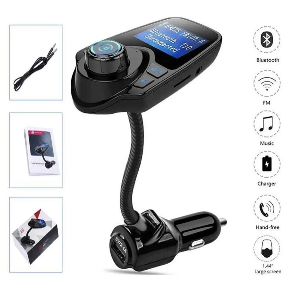 Bluetooth FM Transmitter Car Kit for Hands free Calling and Music USB