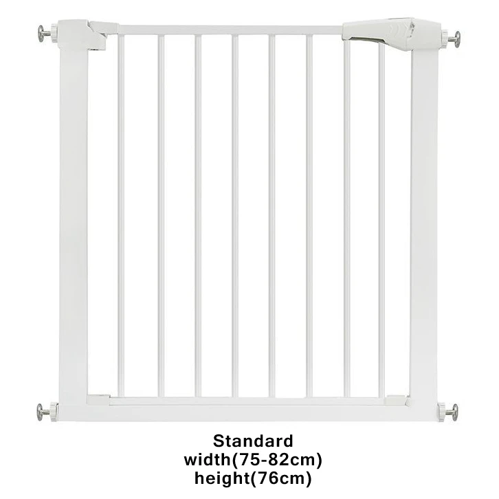 Железный собачий забор для питомцев/детей, защитный изоляционный забор, сборный модульный забор, без ударов, Двойное действие, дверь/замок, лестница, кухонная направляющая - Цвет: Standard(75-82cm)
