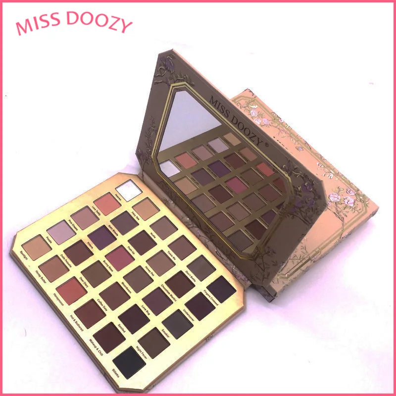 Мисс DOOZY бренд макияж 30 Цвета бальзам палитру теней Блеск Shimmer матовая Desert Eye Shadow