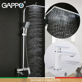 Online GAPPO Shower Faucets Bathtub Taps Bathroom Shower Set Basin Faucet Basin Faucets Basin Sink Tap Shower System