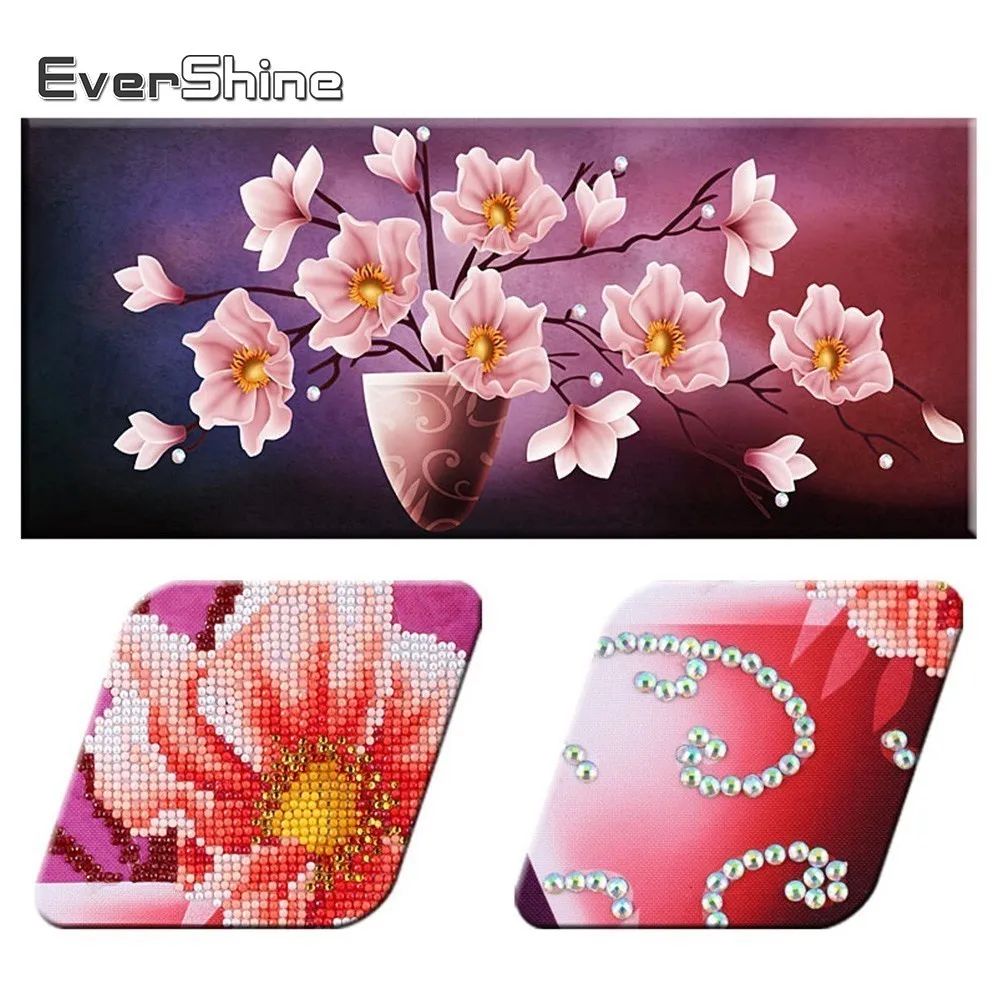 

EverShine Flower Diamond Embroidery Special Shaped 5D Diamond Painting Cross Stitch Diamond Mosaic Rhinestone Home Decoration