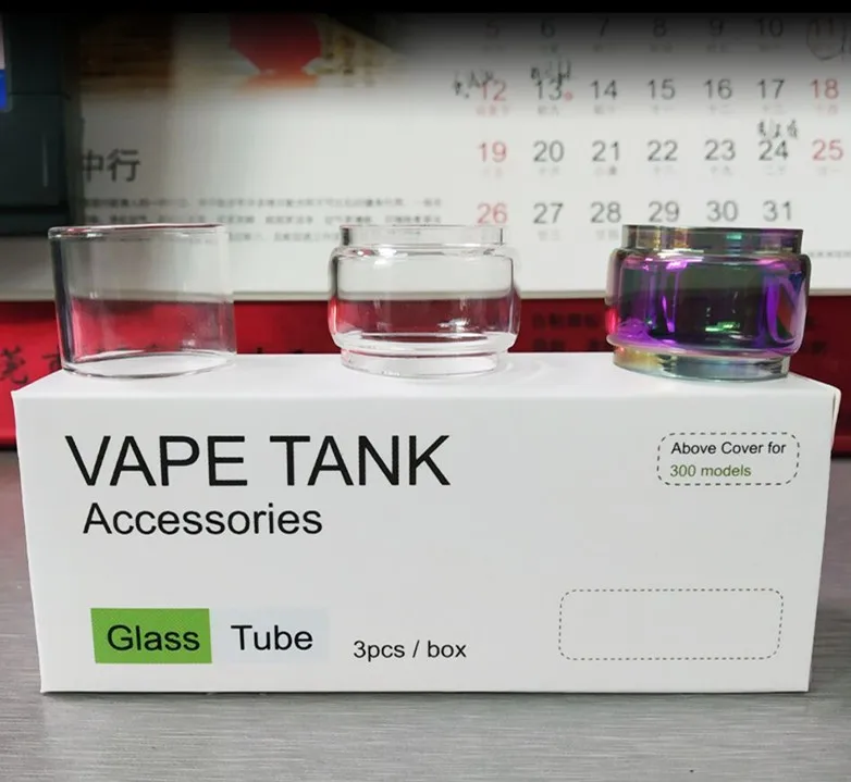 3 шт. сменная стеклянная трубка Pyrex(полное стекло окна) для Vandy Vape Kylin V2 RTA Tank 3 мл/5 мл распылитель - Цвет: Normal Fat Rainbow