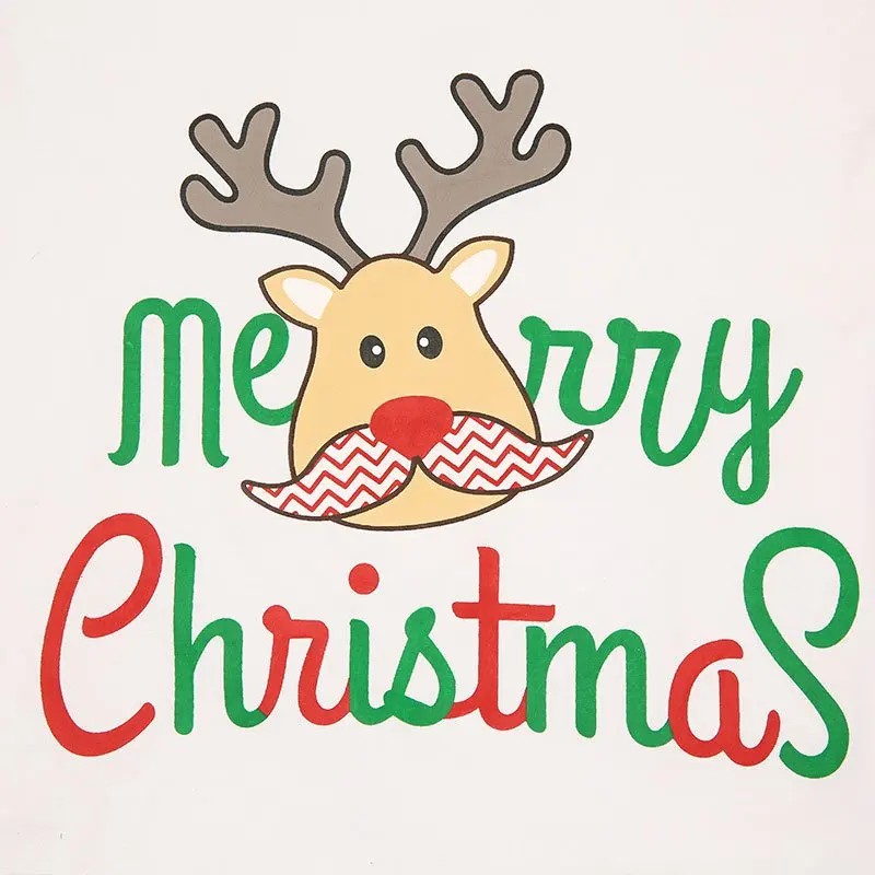 Рождественские пижамы для всей семьи; рождественские пижамы с принтом оленя; Семейный комплект; Одинаковая одежда для сна; повседневные Семейные комплекты одежды