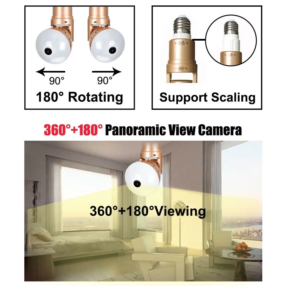 Беспроводная панорамная ip камера видеонаблюдения 360 дюйма 5 МП 1080P 2 МП|Камеры