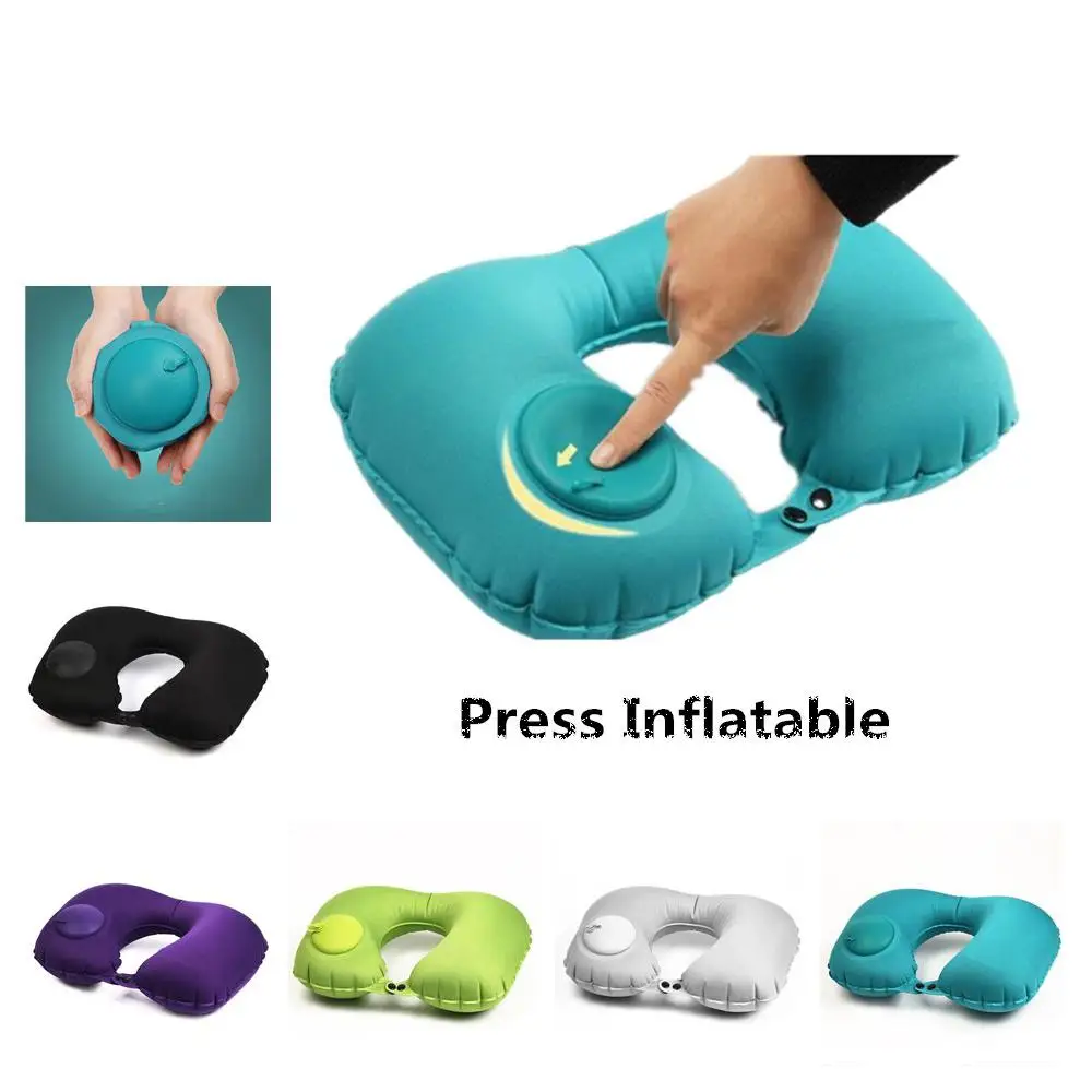 Hobbylan переносной нажимной Тип автоматическая надувная u-образная подушка шеи надувная подушка для отдыха