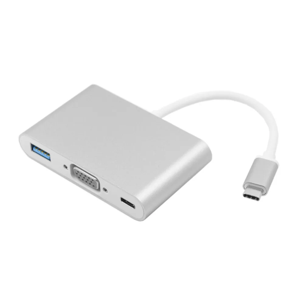 USB C 3 1 Type к VGA проектору и OTG Женский адаптер зарядного устройства для 12 &quotнового Mac