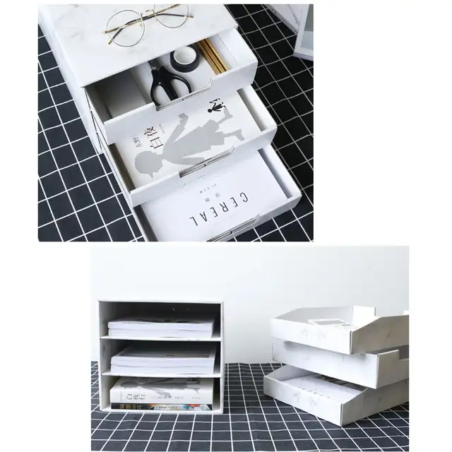 Baffect Office Storage Organizer Cardboard Storage Drawer Pen