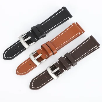 

18 20 22 24mm Man Women Leather Wrist Watch Band Strap Belt Durable Soft Pin Buckle Watch Strap Watchband