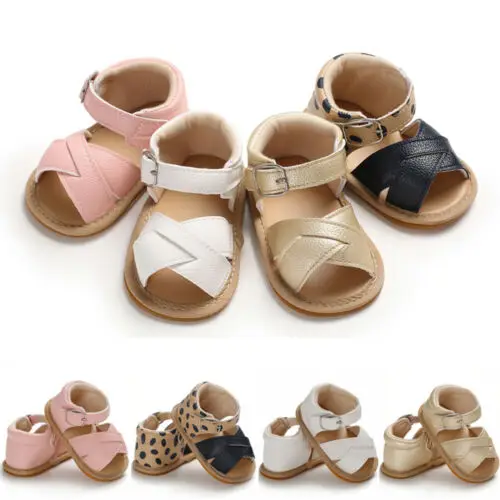 

Summer Baby Kid Boy Girl Sandals Prewalker Newborn Leather Soft Sole Crib Shoes