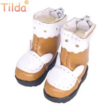 Tilda 1/6, кукольные сапоги, обувь для куклы Blythe BJD, милый кавайный мини зимний стиль, кожаная обувь, аксессуары для куклы blyth, игрушки