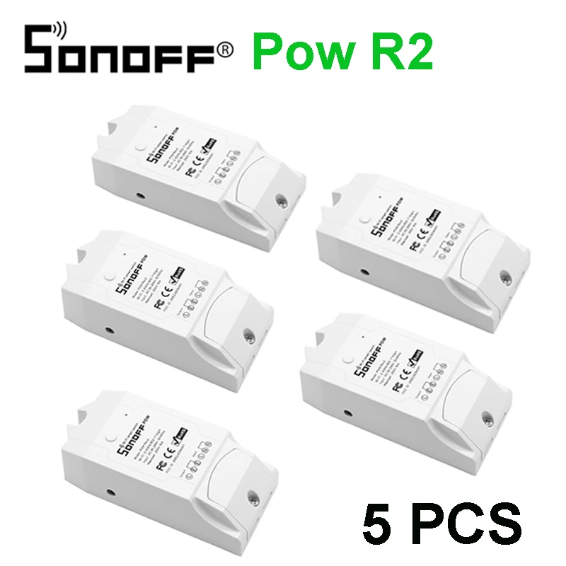 

ITEAD SONOFF POW R2 3500W Wifi Switch Controller Real Time Power Consumption Monitor Measurement For Smart Home Automation