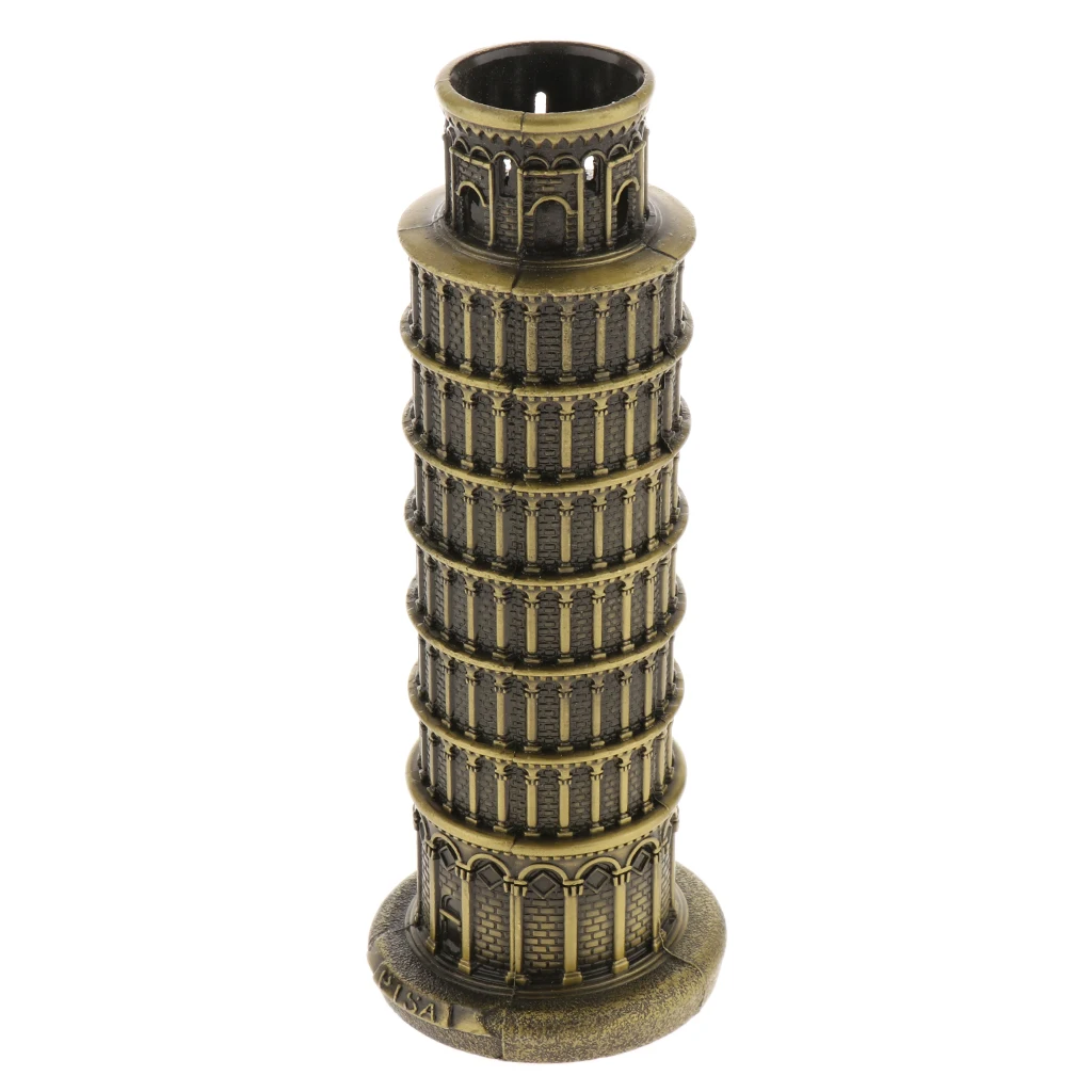 Vintage Italian Pisa Leaning Tower Figurine Statue Building Model Desktop Decoration Ornaments Home DIY Decor