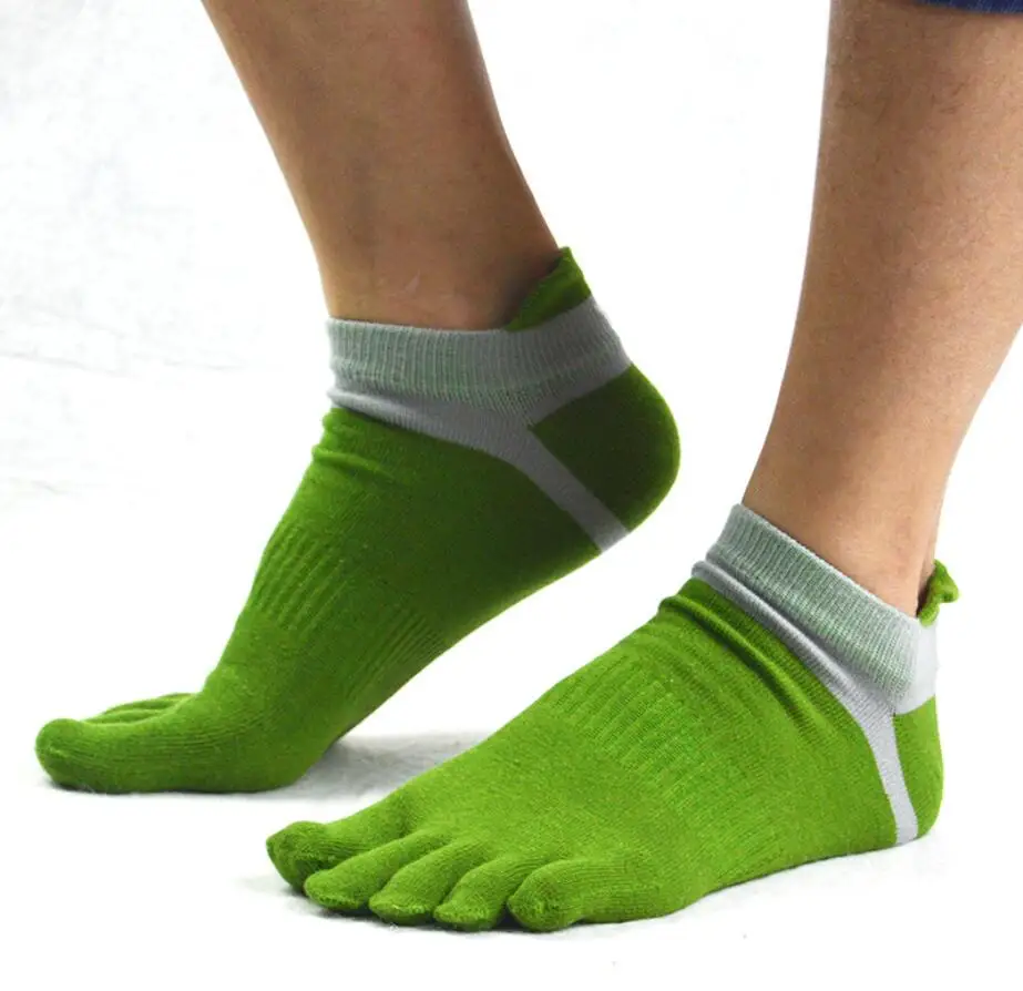 1 пара, 78% хлопок, уличные летние весенние мужские носки с носком, спортивные сетчатые носки с пятью пальцами, мужские тонкие носки, 39-44, 6 цветов