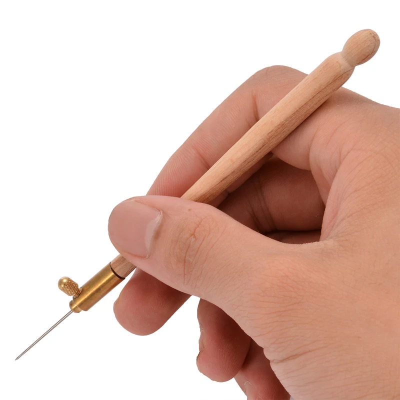 Вышивка бисером тамбур крючком с 3 размер иглы деревянная ручка бисером кутюр крючком Крючки Швейные аксессуары