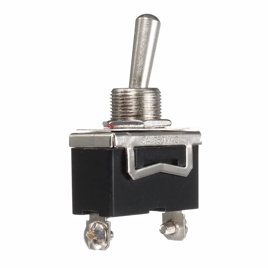 New 1 Set Toggle Switch Heavy Duty ON/OFF SPST Small Switch Flick 6A/250V AC 10A/125V AC with Cover + Waterproof Boot